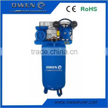 V type belt air compressor in virtical air tank