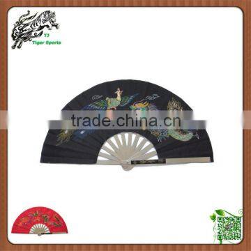 Chinese Traditional Dragon and Phoenix Kung Fu Tai chi metal Fan
