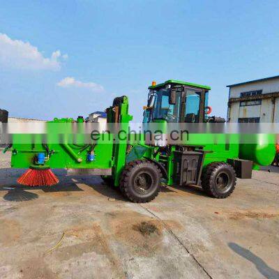 Cheap Compact Wheel Loader Street Floor Sweeper Alkaline Cleaning Manual Burnishing 37KW,77KW Spare Parts Provided ISO9001 4WD