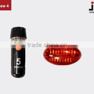 ABS and PP material 5 front and 5 rear bike light