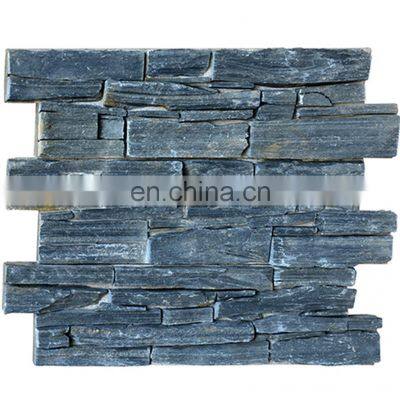 chisel exterior composite black cement slate natural culture stone wall cladding cement stone panels black india