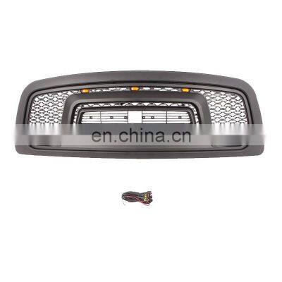 2010 2019 pickup truck parts custom 3 pieces led lights honeycomb black front radiator grille fit for dodge ram 2500 3500