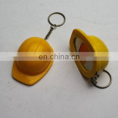 Plastic Bottle Opener Keychain with Safety Helmet Shape,wholesale low price high quality bottle opener