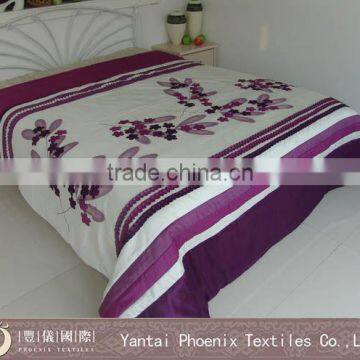 3D purple satin comforter