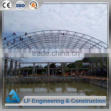 Hot sale prefab long span steel swimming pool roof