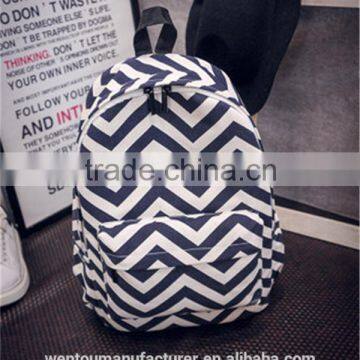 Single Shoulder Colourful Geometric Wavy Custom Designs Canvas Shopping Container White Carrying Belt Chevron Messenger Bags photo-4