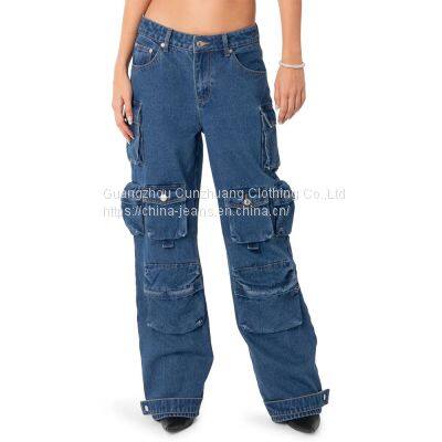 Customize Baggy Cargo Jeans for Women