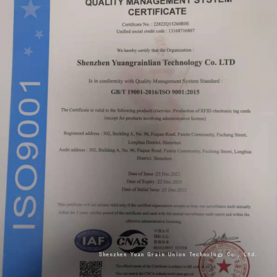 QUALITY MANAGEMENT SYSTEMCERTIFICATE