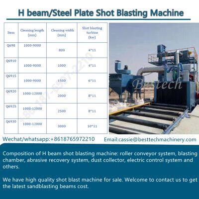 Steel Angel Shot Blasting Machine Roller Conveyor Type