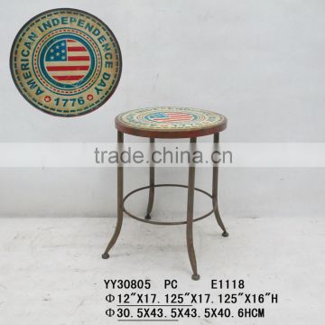 metal round shape chair