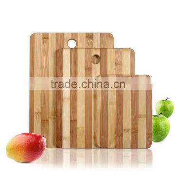 Bamboo Vegetable Cutting Board Set 3-Piece with Two Tone Stripe