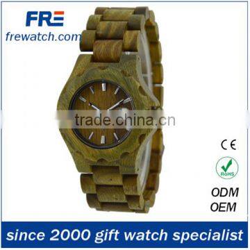 Italy quality natural wood wrist watch with stainless buckle natural color wooden watch