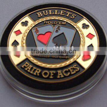 Poker Chip Card Guard-Bullets