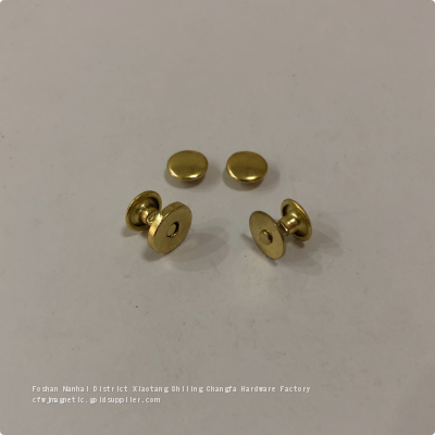 10MM bronze color double-sided rivet ultra-thin pattern magnetic button