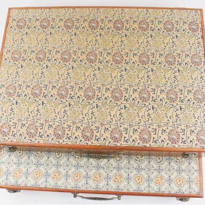 Xuan Paper Wooden Frame Song Brocade Box Package Box Gift Jewelry Box photo-3