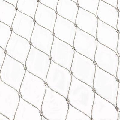 316L Stainless Steel Rope Mesh Plain Weave Woven Corrosion-Resistant Aviary Mesh Cutting Service for Zoo