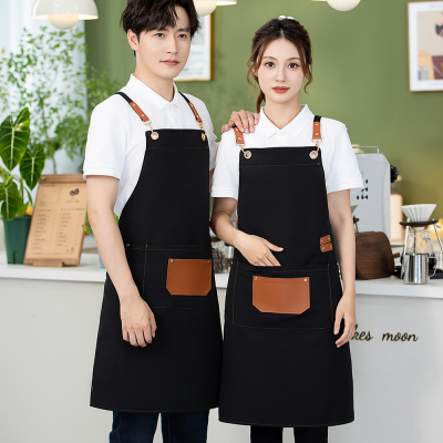 Ergonomic X-Strap & Storage Multi-Use Waterproof Polyester Kitchen Apron Durable & Reusable Fashionable Sleeveless for Salon Use photo-5