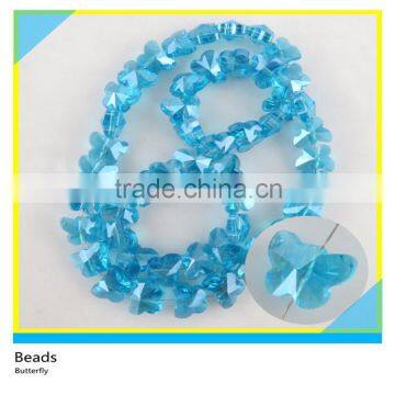 10*8 mm Sky Blue Butterfly Shape One Strands Crystal Glass Stone Beads In Bulk