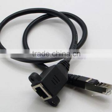 30cm/1M RJ45 Male to Female Screw Panel Mount Ethernet LAN Network Extension Cable photo-4