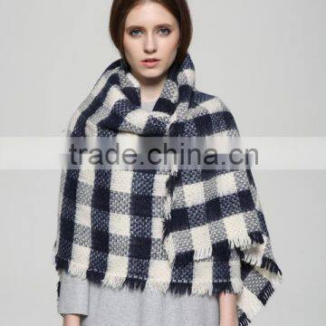 Warm Winter Fashion Ladies Wide Long Plaid Pashmina Kashmir Shawl photo-2