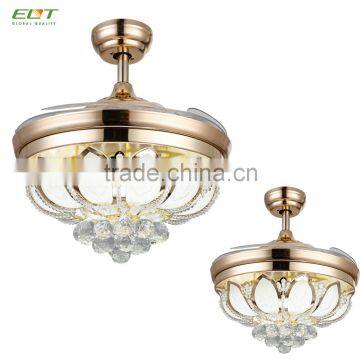 4 Lights Flower Lampshade Ceiling Fan Chinese Manufacturer