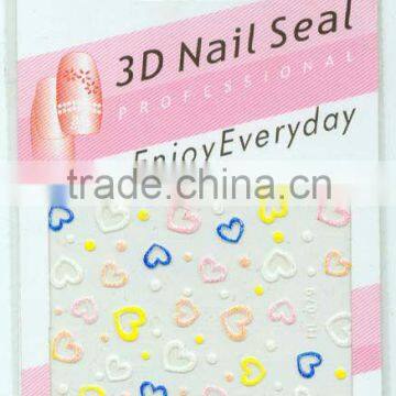 lovely little heart nail polish sticker