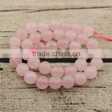 CR5512 Faceted rose quartz beads,faceted light pink beads