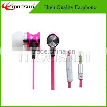 Cheap price plastic earphone and metal earphone with mic