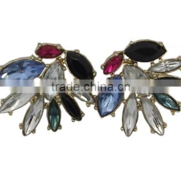 bejeweled teardrop stud