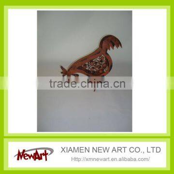 Wholesale Metal Rusty Cock Decoration