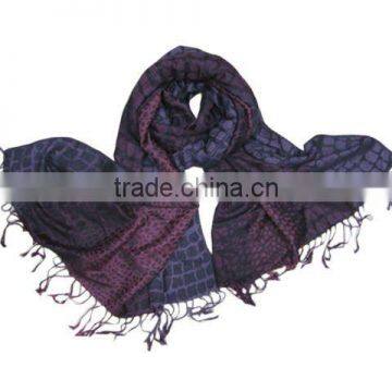 Leopard Jacquard Pashmina Shawl Scarf