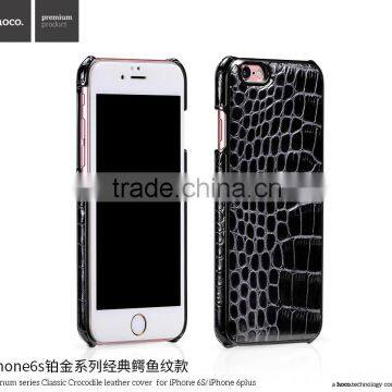 Classic Crocodile Leather Rubber Case for IPhone 6Plus HOCO Real Leather Cover Platinum Series Shell for IPhone 6s Plus MT-5810 photo-6