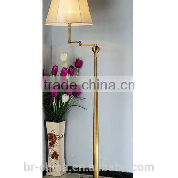 CE/UL/SAA brass floor lamp mild steel shelf bracket FL21258