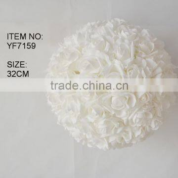 White rose flower ball PE foam rose silk rose for wedding rose hydrangea flower