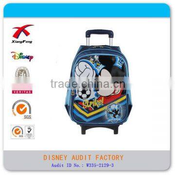 Hot sale micky mouse cheap school child trolley bag