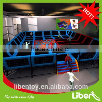 Liben Professional trampoline with dodge ball, basketball hoop and foam pit indoor trampoline park                        
                                                                Most Popular