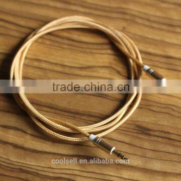 High Quality Golden Plated 3.5mm AUX Audio Cable Male to Male AV Cable photo-5