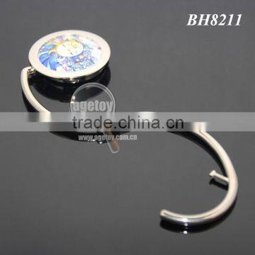 New Arrival Round Portable Swivel Alloy Purse Handbag Holder S Shaped Custom Metal Folding Hook Hanger photo-3