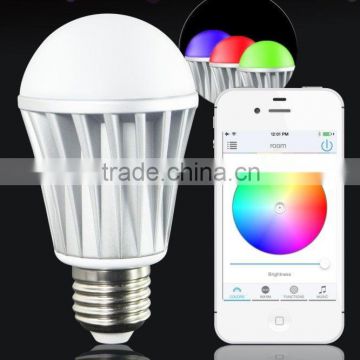 E27 AC85-240V Wireless Bluetooth Color Temperature Adjuatable smart LED Bulb