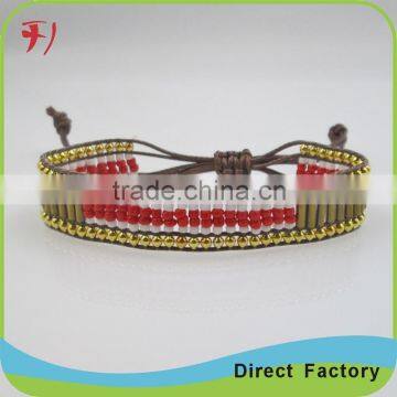 China factory fashion lastest handmade braided cord bell bracelet for sale