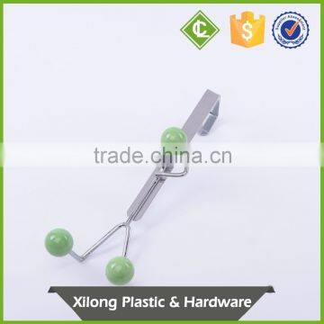 metal hanging hook, metal hook with plastic knobs, metal hook with electroplating