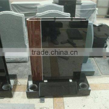 European style book shape granite tombstone