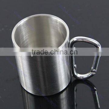 wholesale 8oz Stainless steel cup,,carabiner coffee cup camping cup