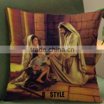 The Classic Scene of Jesus Printed Christian Bible Throw Emoji Massage Euro Pillowcase Decor Home Church Religious Gifts photo-3