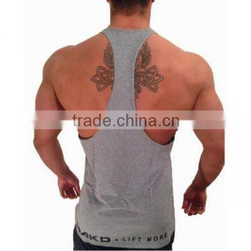 100 Cotton Gym Wear Bodybuilding Singlet Men Custom Printed Tank Top photo-2