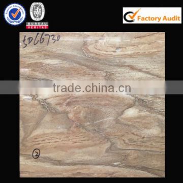 brown marble looking 60x60 glazed polished tile for flooring