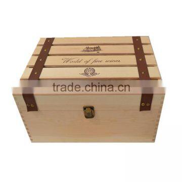 Luxury Wooden Wine Bottle Box Wine Glass Box photo-3