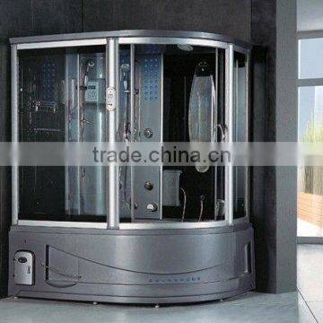 grey color steam shower sauna house with Spa hot tub TV set G165I                        
                                                Quality Choice