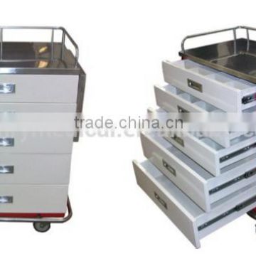 Alibaba Chinese Steel five layers medicine trolley for hospital carts