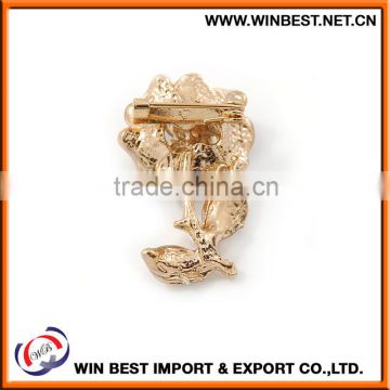 Gold supplier china costume jewellery trendy brooches, rhinestone brooch for full dress